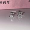 Wholesale Super Flash Horse Eye Zircon Cross Titanium Steel Earrings