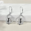 Wholesale Huaya Chinese Valentine's Day Heart Earrings for Women, Cute Cat Back Earrings, Taobao New Micro-Embedded High-End Style