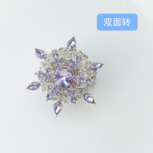 Snowflake purple double-sided turning (1 piece
