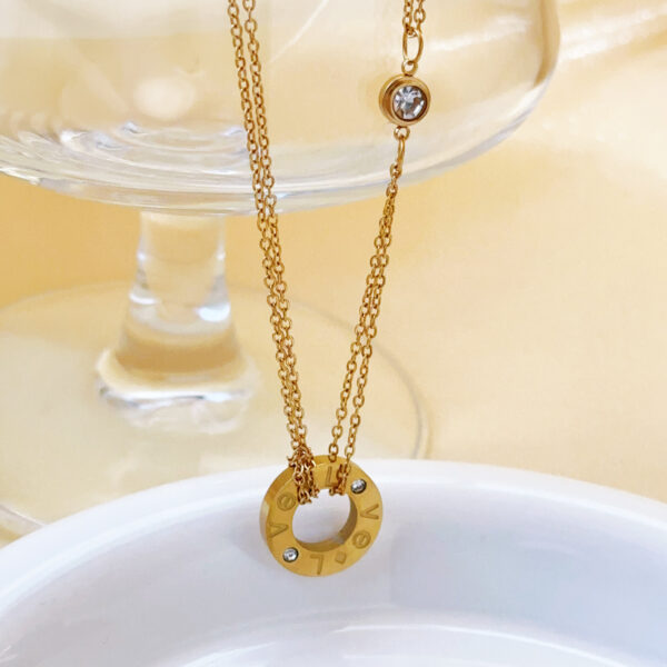Wholesale Ring LOVE Gold Necklace