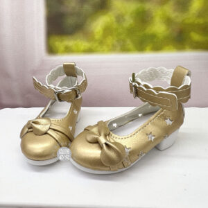 Gold star high heels