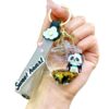 Wholesale Black gold floating cartoon cute panda keychain
