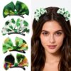 Wholesale St. Patrick's Day clover hair clip, green bow hair clip
