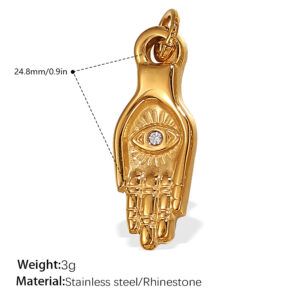 Pj320weg white diamond gold pendant