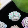 Wholesale 10pcs Flower Round Barrel Drill Balls Straight Hole Beads