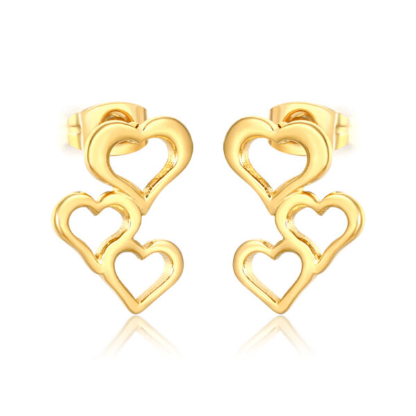 O1CN016IcMN81V7bGqaE559_2214103262606-0-cib Wholesale 18k Gold-Plated Irregular Hollow Heart Earrings for Women