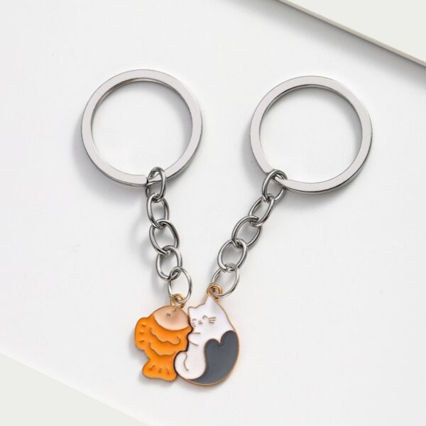 Wholesale Good Friend Rose Love Alloy Couple Keychain