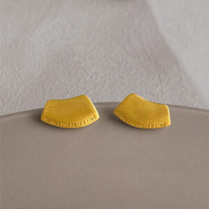 Gold brushed letters-silver needle