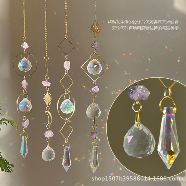 Wholesale garden decoration dream amethyst sun moon stars Wind Chimes