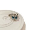 Wholesale Cartoon blue cat eye silver snake ring