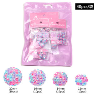 Blue and pink suit / Set/40pcs (need to consult customer service)