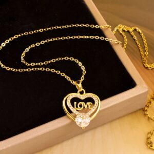 Xl734 double love love necklace gold