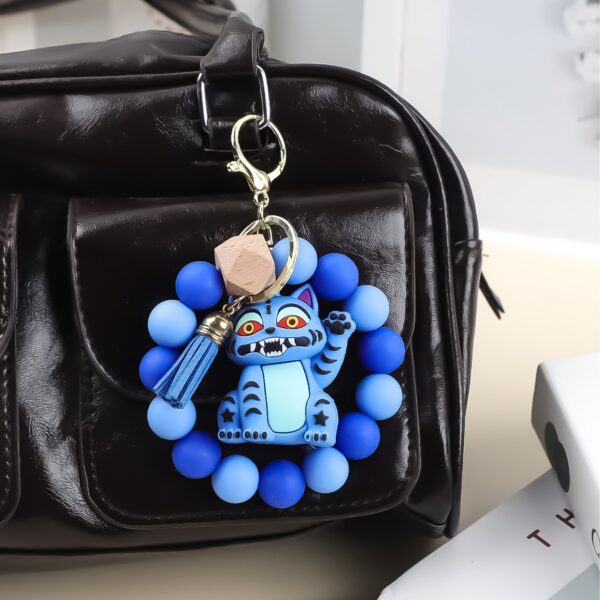 Wholesale Silicone Beaded Keychain Cartoon Bag Pendant Anime Charm OLY Exclusive