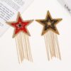 Wholesale Hot stamping tassel pentagram embroidery DIY Patches