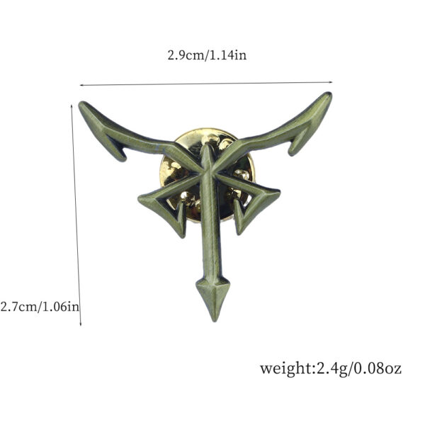 Wholesale Game Peripherals Brooch Parasite Larvae Metal Brooch