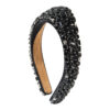 Wholesale Retro Baroque Glass Diamond Crown Wide Edge Headband