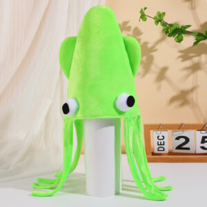 Green gold velvet octopus hat / All yards