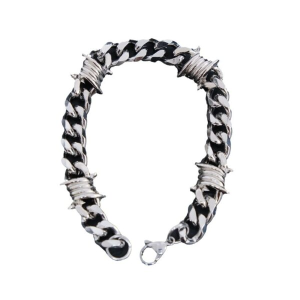 Wholesale Thorny Cuban Chain Stainless Steel Punk Knot Necklace