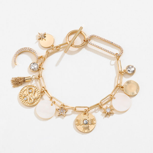 Wholesale Ancient Coin Starry Sky Magic Necklace Bracelet Earring Set