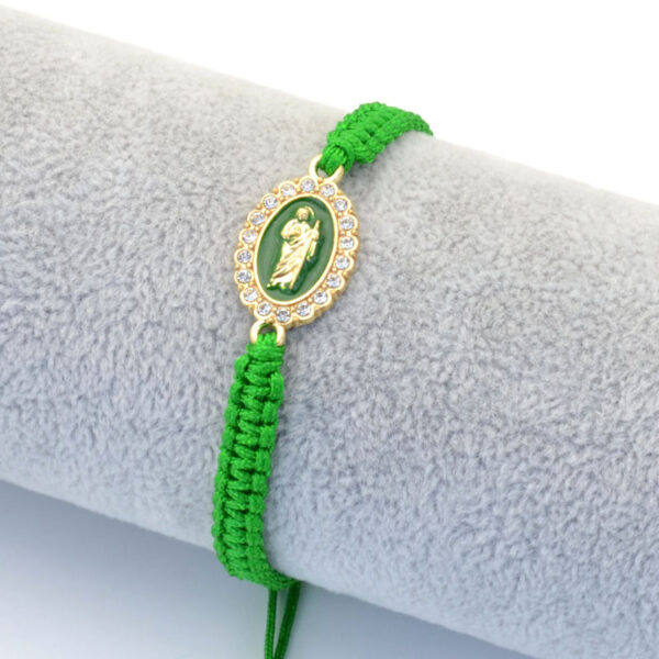 Wholesale Religion Diamond-encrusted Religious Our Lady Woven Bracelet