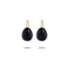 Wholesale Black heart-shaped titanium steel earrings