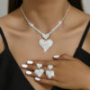Wholesale Diamond studded Love Valentine's Day Necklace