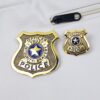 Wholesale Golden cartoon police officer badge accessory badge