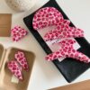 Wholesale Pink leopard print shark clip acrylic hair clip