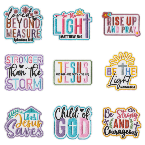 Wholesale Bible ironing embroidered patch cloth