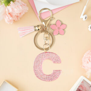 Pink c keychain