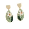 Wholesale Handmade Girl Forest Flower Soft Ceramic Earrings