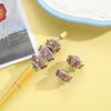 O1CN016gEybD25LB0akGqMN_2217520477509-0-cib Wholesale 10pcs Rhinestone Butterfly Beaded Straight Hole DIY Beads