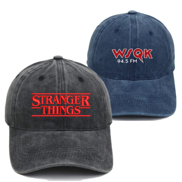 Wholesale European and American Drama Stranger Things Hat Season 5 Hot Selling Embroidered Washed Baseball Cap for Men and Women