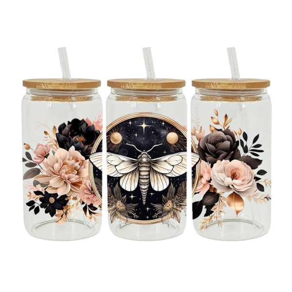 Wholesale New Cartoon printing heat transfer Cup sticking crystal logo pattern 23 cmX11cm in stock