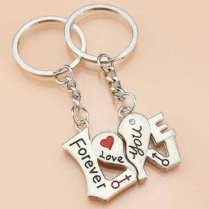 Wholesale Valentine's Day Silver Love Word Metal Keychain
