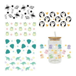 Wholesale New Cartoon printing UV Cup sticker crystal logo pattern 23 cmX11cm in stock