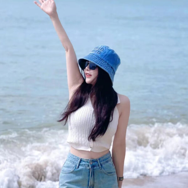 Wholesale fisherman hat concave-convex letter min washing cap sunscreen sunshade