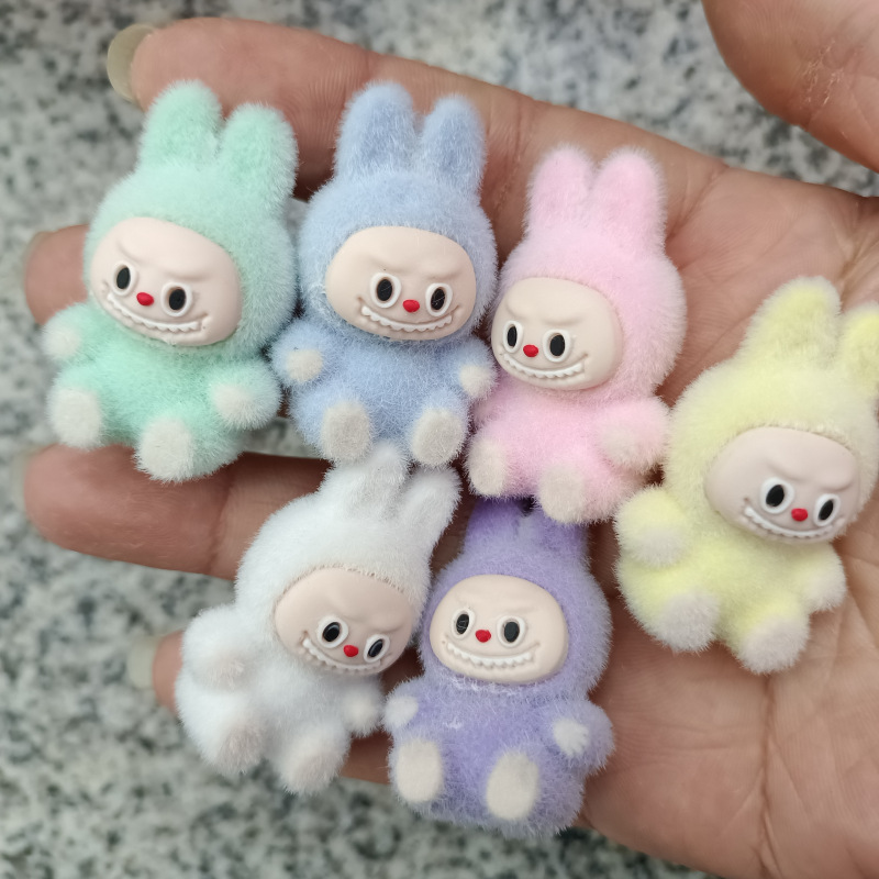 Wholesale Sitting Long Fce Plush Cartoon Acrylic Beads OLY Exclusive