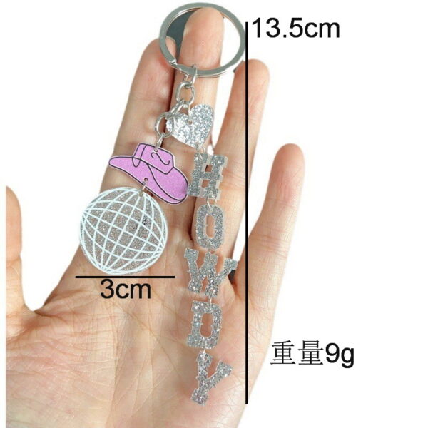 Wholesale American Festival Western Letter Acrylic Keychain