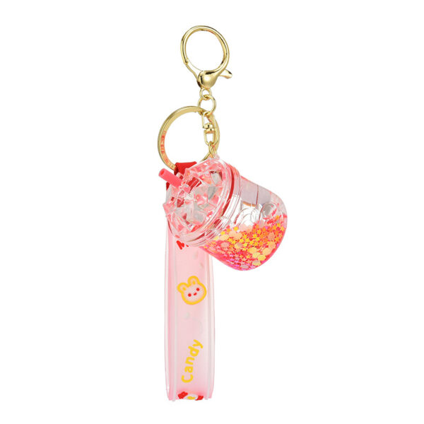 Wholesale Acrylic Oil-Filled Pendant Luminous Iceberg Cup Keychain