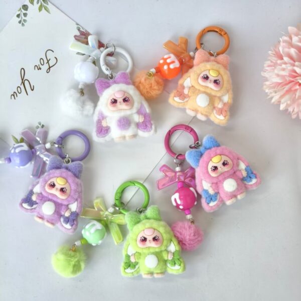 O1CN016nH4R61qBMPuBjHPf_2219486535457-0-cib Wholesale Cross-border 3D flocked DIY jewelry accessories for three-year-olds, cartoon cute grain keychains, bag charms, trendy toy pendants