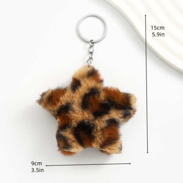 O1CN016oMfJd1bFjvZoGs1V_2857743436-0-cib Wholesale Plush Star Keychain Pendant Leopard Print Pentagram