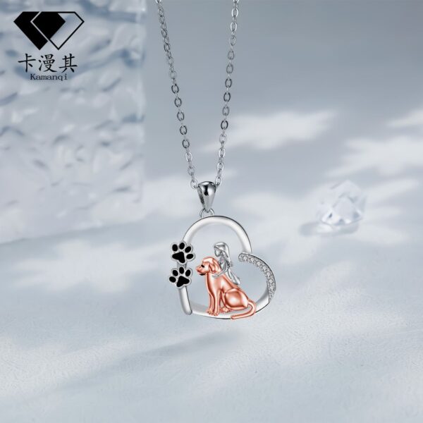Wholesale Heart-shaped Dog and Girl Necklace