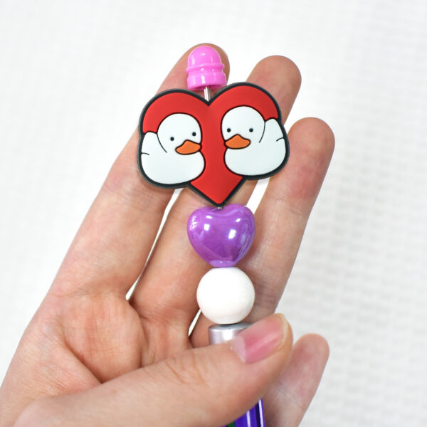 Wholesale 100pcs Valentine's Day Series Cartoon Pvc Soft Glue Double-Sided Focus Beads