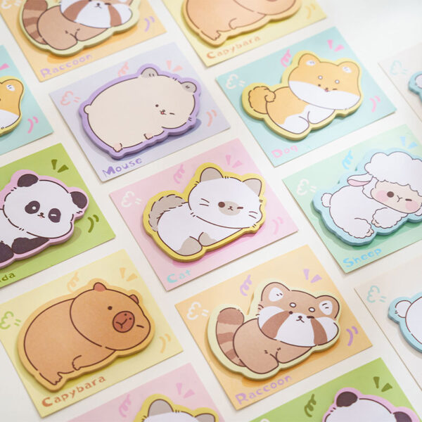Wholesale Cartoon variety of animals tearable adhesive Sticky Note