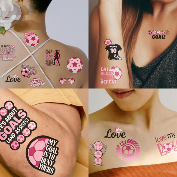 Wholesale 10pcs Children's Cartoon Pink Football World Cup Tattoo Stickers