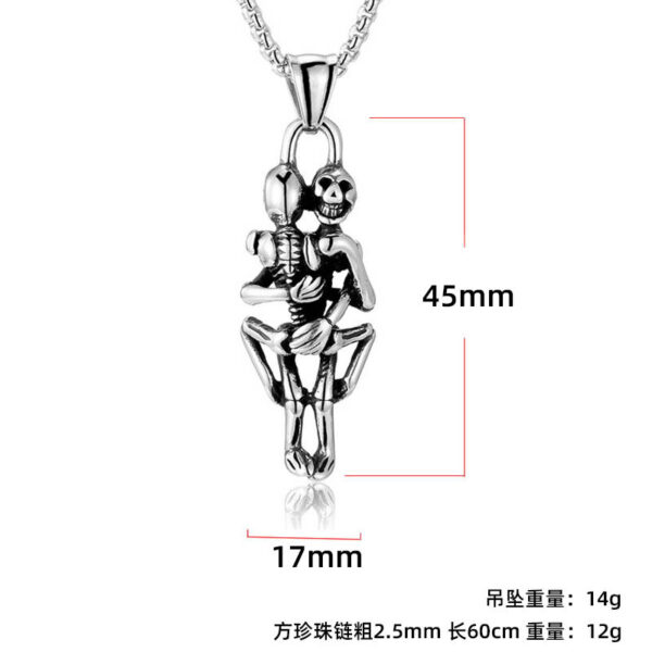 Wholesale Stainless Steel Embrace Lover Pendant Necklace