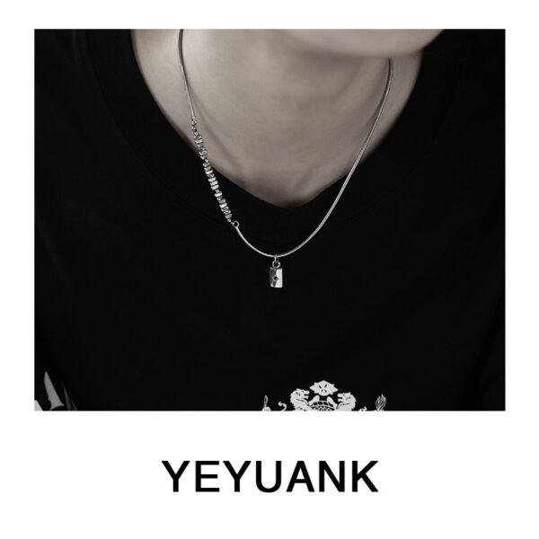 Wholesale Black Zircon Titanium Steel Necklace