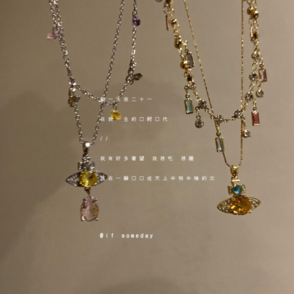 Wholesale 3D Planet Necklace