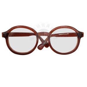 Large cotton doll brown 9cm lens glasses